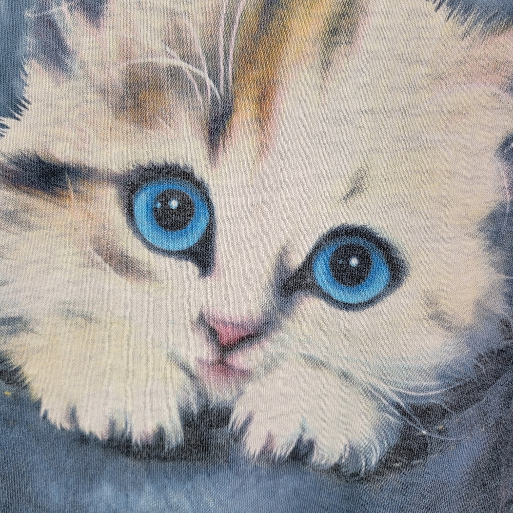 The Mountain Kitten Kitty Overalls Vintage Y2K Tie Dye Graphic Tee Men's Size L - Picture 12 of 16